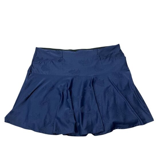 NWT RLX RALPH LAUREN WOMEN’S CALI BRIGHTS NAVY GOLF TENNIS SKORT SIZE LARGE - Picture 1 of 8